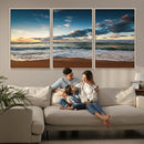 Ocean Beach Wall Art Canvas Print Sunset Artwork Print