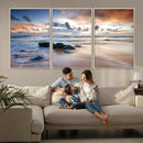 Serene Weather On The Beach Wall Art Canvas Print