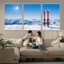 Ski Season Snow Wall Art Canvas Print