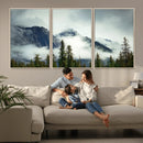 Mountain Mist Canvas Wall Art Print | 3-Panel Foggy Forest by MyGreatCanvas | Canvas Wall Art Prints | Photo Prints & Wall Decor