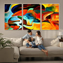 Human Love Figures Abstract Wall Art Canvas Print