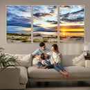Sunset On The Ocean Wall Art Canvas Print