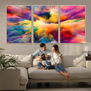 Blazing Vibrant Colors Cloud Wall Art Canvas Print