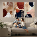 Boho Wall Art Canvas Print Set Mid-Century Prints Bohemian