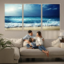 Majestic Ocean Wave Wall Art Canvas | 3 Panel Large Seascape by MyGreatCanvas | Canvas Wall Art Prints | Photo Prints & Wall Decor