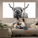 Fanny Scottish Highland Cow Cattle Art Print Farmhouse Wall by MyGreatCanvas | Canvas Wall Art Prints | Photo Prints & Wall Decor