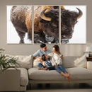 Bison Wall Art Canvas Print For Farmhouse, Wild Animal Wall by MyGreatCanvas | Canvas Wall Art Prints | Photo Prints & Wall Decor