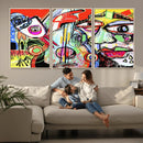 Picasso Style Art Abstract Canvas Wall Art Print , Colorful