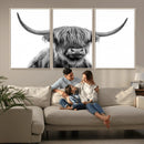 Scottish Highland Cow Cattle Art Print Wall Art Canvas Print by MyGreatCanvas | Canvas Wall Art Prints | Photo Prints & Wall Decor
