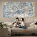 Radiant Abstract Wood Rings Canvas Art – Modern Triptych by MyGreatCanvas | Canvas Wall Art Prints | Photo Prints & Wall Decor