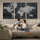 World Map Canvas Print – Detailed Map of the World Wall Art