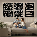 Canvas Print Wall Art Abstract Art Boho, Framed Boho Art