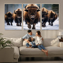 Buffalo Wall Art Canvas Print, American Bison Herd Wall Art by MyGreatCanvas | Canvas Wall Art Prints | Photo Prints & Wall Decor