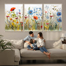Colorful Wildflower Canvas Wall Art - Vibrant Floral