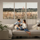 Abstract Wildflower Art Field Landscape Oil Painting Print,