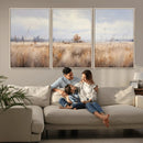 Golden Fields Wall Art Print Canvas – Serene Landscape of