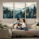 Serenity Forest Wall Art Canvas | Foggy Mountain Landscape
