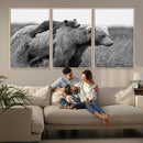 Bear and Cub Wall Art Canvas | 399 Bear Cub