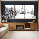 Winter Forest Wall Art Canvas Print – Framed Snowy Mountain