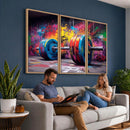 Abstract Graffiti Barbell Canvas Wall Art – Urban Fitness
