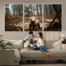 Jesus Lost Lamb Canvas Wall Art – Heartwarming Woodland by MyGreatCanvas | Canvas Wall Art Prints | Photo Prints & Wall Decor