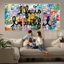 Life Beautiful Art Print - Banksy Graffiti Wall Art Canvas by MyGreatCanvas | Canvas Wall Art Prints | Photo Prints & Wall Decor