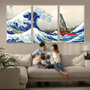 Katsushika Hokusai Kanagawa Giant Wave Wall Art Canvas Print