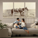 Cowboy Wall Art - Western Horse Canvas Print - Vintage