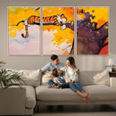 Calvin and Hobbes Tree Scene Canvas Print | 3 Panel Large by MyGreatCanvas | Canvas Wall Art Prints | Photo Prints & Wall Decor