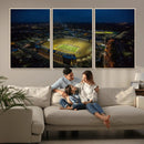 Michigan Stadium Night Game Wall Art – Sports Arena Aerial by MyGreatCanvas | Canvas Wall Art Prints | Photo Prints & Wall Decor