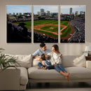 Chicago Cubs Baseball Team Print - Wrigley Field Stadium