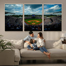 3-Panel Kauffman Stadium Wall Art Print | Large Kansas City