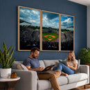 3-Panel Kauffman Stadium Wall Art Print | Large Kansas City