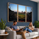 PNC Park Evening Game Triple Canvas Wall Art - Pittsburgh