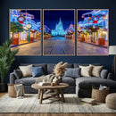 Disney Wall Art | Castle Large Wall Art Disney Magic Kingdom