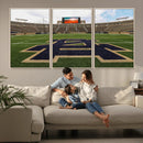 Notre Dame Stadium Giclee Canvas Print | Triptych Wall Art