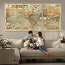 Push Pin World Map Canvas Print – Travel Tracker Wall Art