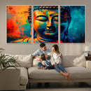 Colorful Buddha Wall Art – Framed Abstract Portrait Canvas by MyGreatCanvas | Canvas Wall Art Prints | Photo Prints & Wall Decor