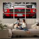 Red Mustang Car Wall Art – Framed Classic Vehicle Canvas by MyGreatCanvas | Canvas Wall Art Prints | Photo Prints & Wall Decor