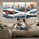 Abstract Winter Landscape Canvas Wall Art Print - Large by MyGreatCanvas | Canvas Wall Art Prints | Photo Prints & Wall Decor