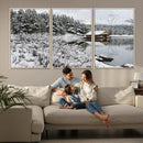 Winter Wall Art - Cabin by the Lake Canvas Wall Art - Serene by MyGreatCanvas | Canvas Wall Art Prints | Photo Prints & Wall Decor