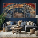 Abstract Tree Ring Wall Art Canvas Print – Colorful Framed