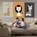 Boho Jungle Animal Nursery Wall Art Prints – Safari Decor