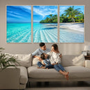 Tropical Beach Wall Art Canvas Print - Serene Ocean
