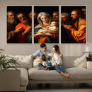 Religious Canvas Wall Art Print - Madonna and Child with