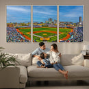 Wrigley Field Chicago Cubs Panoramic Canvas Print –