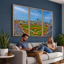 Wrigley Field Chicago Cubs Panoramic Canvas Print –