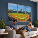 Wrigley Field Chicago Cubs Panoramic Canvas Print –