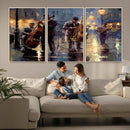 Afro Abstract Jazz Music Wall Art Canvas Print – Colorful