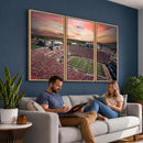 Indiana Memorial Stadium Wall Art Canvas Print, Framed